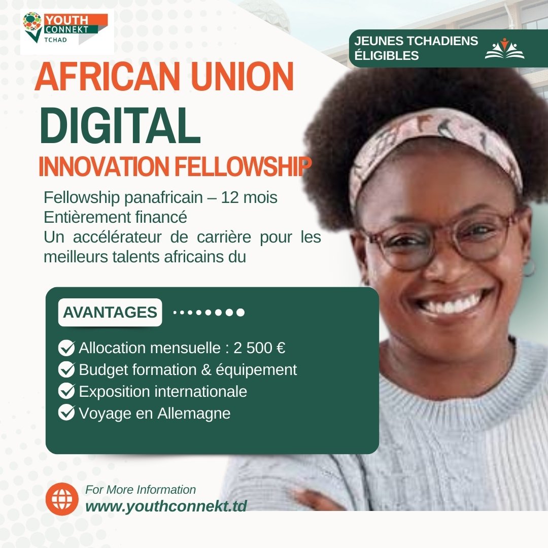 Bourse African Union Digital & Innovation Fellowship 2026-2027